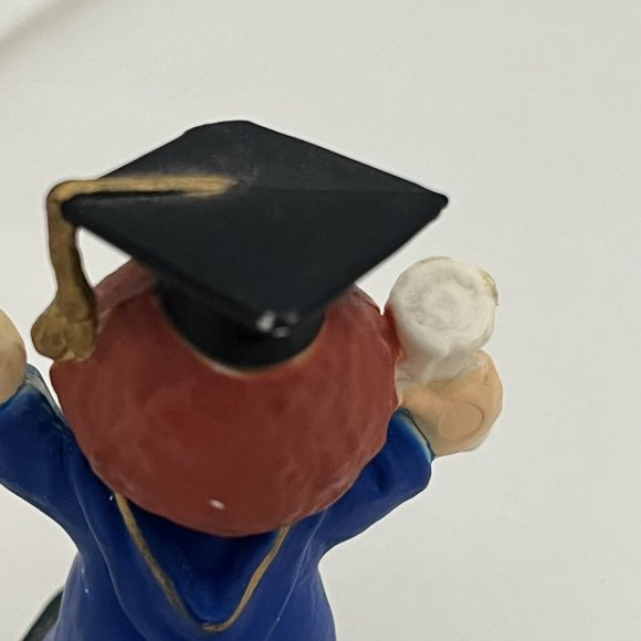Vintage 1985 Applause Graduation Owl Plush  And Graduate Figure Cake Topper - Picture 4 of 16